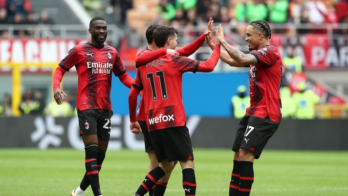 esultanza gol Christian Pulisic AC Milan Milan-Empoli 1-0 Serie A 2023-2024