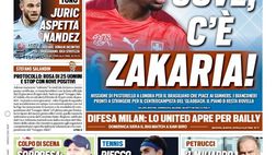Prima Pagina, Tuttosport: “Juve, c’è Zakaria! Sensi: gol, saluti e baci”