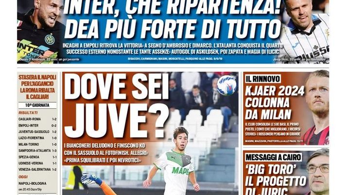Prima Pagina, Tuttosport: “Dove sei Juve? Inter, che ripartenza!” - immagine 1