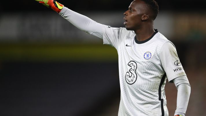 WOLVERHAMPTON, ENGLAND - DECEMBER 15: Edouard Mendy of Chelsea during the Premier League match between Wolverhampton Wanderers and Chelsea at Molineux on December 15, 2020 in Wolverhampton, England. The match will be played without fans, behind closed doors as a Covid-19 precaution. (Photo by Michael Steele/Getty Images) Mendy, dal centro per l’impiego a…vincere tutto: “Mi hanno detto di cercarmi un altro lavoro…” - immagine 1