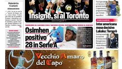 Prima Pagina, Corriere dello Sport: “Insigne, sì al Toronto. Depay per Morata”
