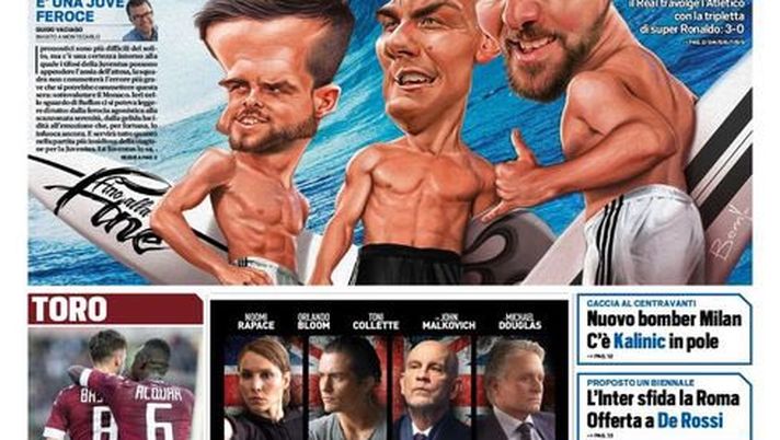 Prima Pagina, Tuttosport: “Monaco-Juventus, un mercoledì da leoni. Inter, offerta a De Rossi. E il Milan…” Prima Pagina, Tuttosport: “Monaco-Juventus, un mercoledì da leoni. Inter, offerta a De Rossi. E il Milan…”