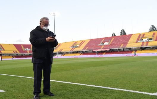 BENEVENTO, ITALY - MARCH 13: Oreste Vigorito the President of Benevento Calcio during the Serie A match between Benevento Calcio and ACF Fiorentina at Stadio Ciro Vigorito on March 13, 2021 in Benevento, Italy. Sporting stadiums around Italy remain under strict restrictions due to the Coronavirus Pandemic as Government social distancing laws prohibit fans inside venues resulting in games being played behind closed doors. (Photo by Francesco Pecoraro/Getty Images) BENEVENTO, ITALY - MARCH 13: Oreste Vigorito the President of Benevento Calcio during the Serie A match between Benevento Calcio and ACF Fiorentina at Stadio Ciro Vigorito on March 13, 2021 in Benevento, Italy. Sporting stadiums around Italy remain under strict restrictions due to the Coronavirus Pandemic as Government social distancing laws prohibit fans inside venues resulting in games being played behind closed doors. (Photo by Francesco Pecoraro/Getty Images)