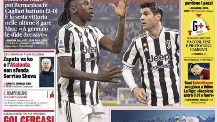 Prima Pagina, Gazzetta dello Sport: “Riecco la Juve, Inter prove d’allungo”  prima pagina