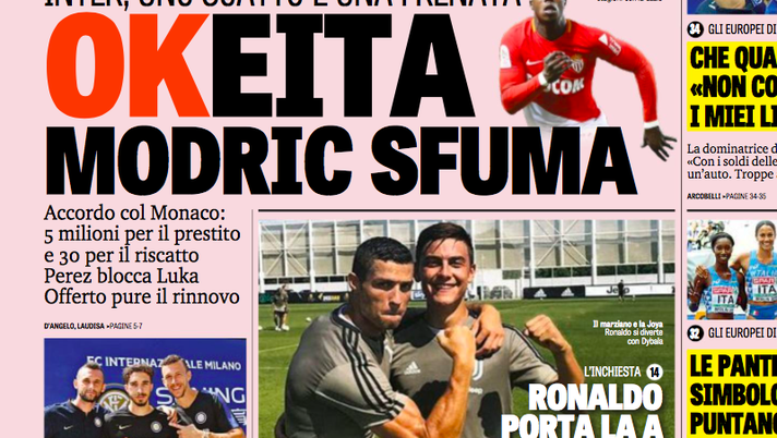 RASSEGNA – “Sfuma Modric”, è fatta per Keita! Reina avvisa Donnarumma, Bakayoko…- immagine 1