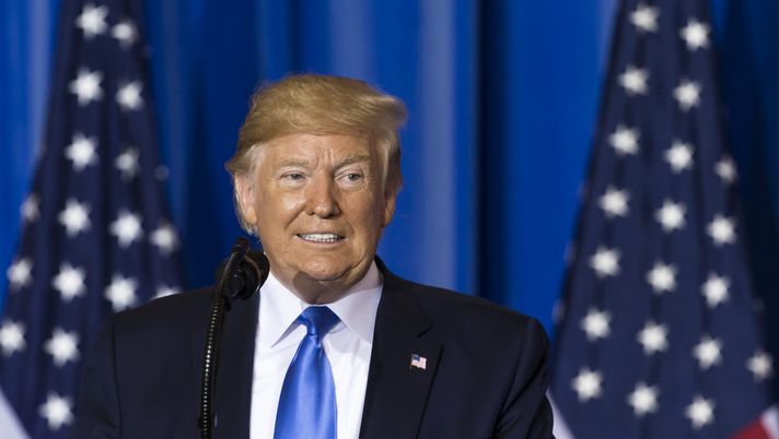 OSAKA, JAPAN - JUNE 29: U.S. President Donald Trump speaks during a press conference after the G-20 Summit on June 29, 2019 in Osaka, Japan. Trump and Chinese President Xi Jinping agreed to resume trade negotiations on Saturday during their meeting in Osaka at the annual Group of 20 summit, in an attempt to resolve a trade deal between the world's two largest economies. According to reports, both leaders agreed that the U.S. would not impose new tariffs during their discussion as world leaders met in Osaka during the two-day G20 summit to discuss economic, environmental and geopolitical issues. (Photo by Tomohiro Ohsumi/Getty Images) Trump in Serie A, Tacopina: “Così anche lui comprerebbe una squadra” - immagine 1