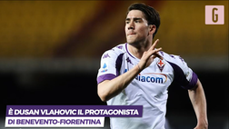 VIDEO Benevento-Fiorentina, che prodezza il terzo gol: le immagini della tripletta di Vlahovic