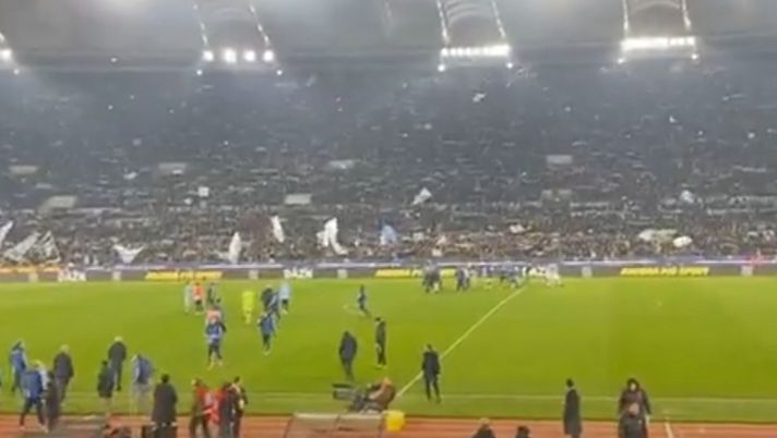Dalla Instagram Story di Anna Falchi: ha ripreso la festa finale all'Olimpico subito la vittoria della Lazio sull'Inter 