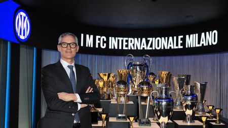 MILAN, ITALY - MARCH 30: Alessandro Antonello Chief Executive Officer of FC Internazionale poses at club's headquarters as new logo goes on display on March 30, 2021 in Milan, Italy. (Photo by Vincenzo Lombardo - Inter/Inter via Getty Images) MILAN, ITALY - MARCH 30: Alessandro Antonello Chief Executive Officer of FC Internazionale poses at club's headquarters as new logo goes on display on March 30, 2021 in Milan, Italy. (Photo by Vincenzo Lombardo - Inter/Inter via Getty Images)
