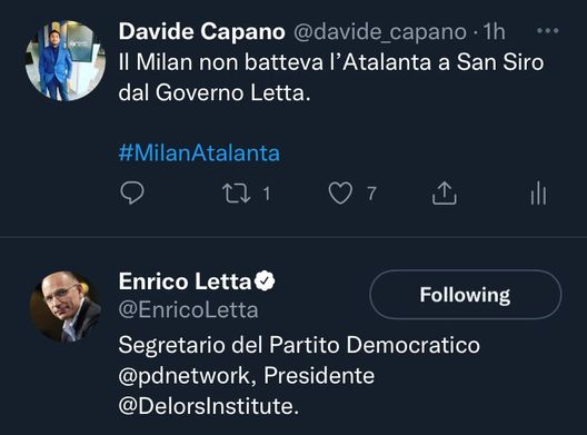 Nel lungo derby Scudetto fra Milan e Inter entra anche…il governo Letta- immagine 2