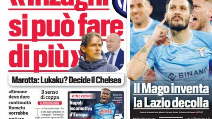 EDICOLA CDS – ‘Inzaghi può fare di più. Il braccio destro di Zhang scuote l’Inter - immagine 1