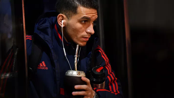 BOURNEMOUTH, ENGLAND - JANUARY 27: Lucas Torreira of Arsenal arrives at the stadium prior to the FA Cup Fourth Round match between AFC Bournemouth and Arsenal at Vitality Stadium on January 27, 2020 in Bournemouth, England. (Photo by Justin Setterfield/Getty Images)