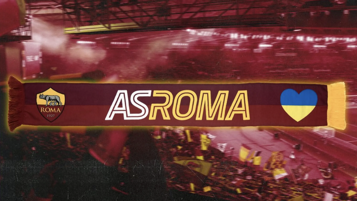 Roma-Juve, in vendita all’Olimpico una sciarpa speciale per aiutare l’Ucraina - immagine 1