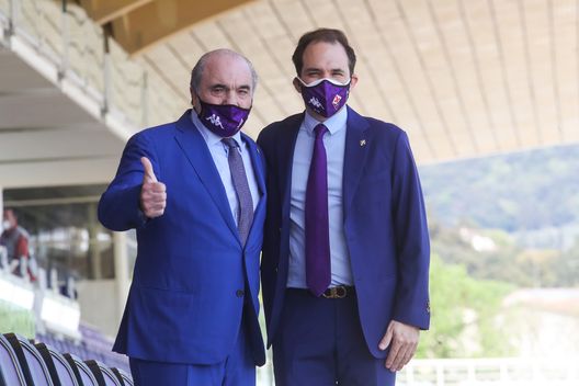GERMOGLI PH: 25 APRILE 2021 FIRENZE STADIO ARTEMIO FRANCHI SERIE A FIORENTINA VS JUVENTUS NELLA FOTO ROCCO COMMISSO E IL FIGLIO JOSEPH COMMISSO GERMOGLI PH: 25 APRILE 2021 FIRENZE STADIO ARTEMIO FRANCHI SERIE A FIORENTINA VS JUVENTUS NELLA FOTO ROCCO COMMISSO E IL FIGLIO JOSEPH COMMISSO