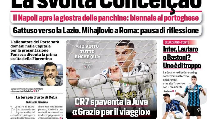 Prima Pagina, Corriere dello Sport: “La svolta Conceiçao. Inter, Lautaro o Bastoni? Uno è di troppo” Prima Pagina, Corriere dello Sport: “La svolta Conceiçao. Inter, Lautaro o Bastoni? Uno è di troppo”