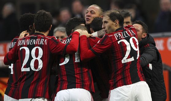 L'esultanza del Milan (acmilan.com) L'esultanza del Milan (acmilan.com)