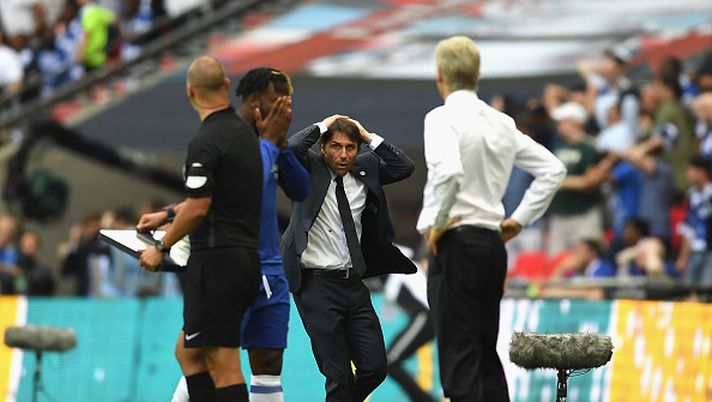 during The Emirates FA Cup Final between Arsenal and Chelsea at Wembley Stadium on May 27, 2017 in London, England. 