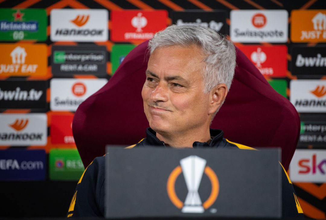Roma, la conferenza stampa di Mourinho e Spinazzola – FOTO GALLERY - immagine 30