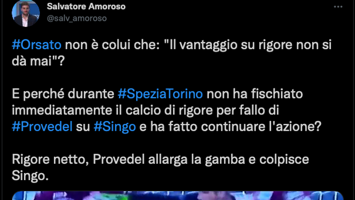 Spezia-Torino 1-0, le reazioni social: “Su Singo rigore netto” - immagine 1