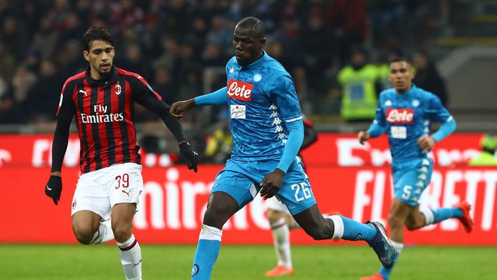 Kalidou Koulibaly e Lucas Paqueta, Milan-Napoli, Getty Images 