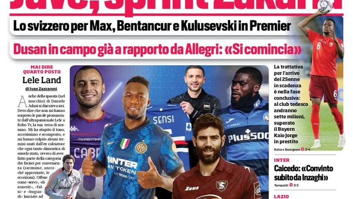 Prima Pagina, Corriere dello Sport: “Juve, sprint Zakaria. Serie A, i nuovi mostri” - immagine 1