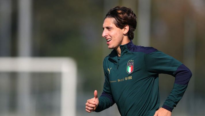 NOVARA, ITALY - OCTOBER 11: Samuele Mulattieri during the Italy U21 training session at Novarello Training Center on October 11, 2021 in Novara, Italy. (Photo by Jonathan Moscrop/Getty Images) Pres. Frosinone: “Di Francesco l’uomo giusto. Se Mulattieri resta? L’Inter ha progetti diversi” - immagine 1