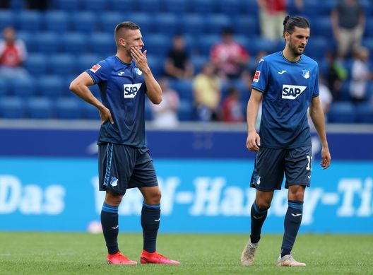 SINSHEIM, GERMANY - SEPTEMBER 11: Pavel Kaderábekand Florian Grillitsch of TSG Hoffenheim react after losing the Bundesliga match between TSG Hoffenheim and 1. FSV Mainz 05 at PreZero-Arena on September 11, 2021 in Sinsheim, Germany. (Photo by Alex Grimm/Getty Images) Di Marzio: Grillitsch non è saltato. Fiorentina cercherà di recuperare trattativa- immagine 2