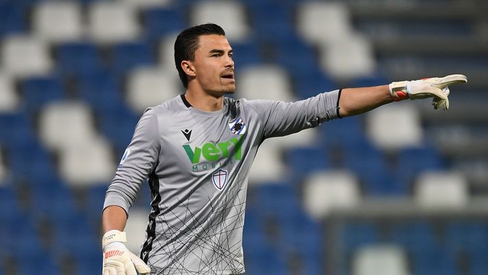 REGGIO NELL'EMILIA, ITALY - APRIL 24:Emil Audero of Sampdoria gestures during the Serie A match between US Sassuolo and UC Sampdoria at Mapei Stadium - Città del Tricolore on April 24, 2021 in Reggio nell'Emilia, Italy. (Photo by Alessandro Sabattini/Getty Images) Samp, stop Audero con il Napoli: le sensazioni sull’infortunio accusato - immagine 1