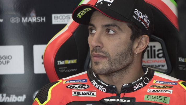 PHILLIP ISLAND, AUSTRALIA - OCTOBER 26: Andrea Iannone of Italy and Aprilia Racing Team Gresini looks on in box during the MotoGP of Australia - Qualifying for the 2019 MotoGP of Australia at Phillip Island Grand Prix Circuit on October 26, 2019 in Phillip Island, Australia. (Photo by Mirco Lazzari gp/Getty Images) PHILLIP ISLAND, AUSTRALIA - OCTOBER 26: Andrea Iannone of Italy and Aprilia Racing Team Gresini looks on in box during the MotoGP of Australia - Qualifying for the 2019 MotoGP of Australia at Phillip Island Grand Prix Circuit on October 26, 2019 in Phillip Island, Australia. (Photo by Mirco Lazzari gp/Getty Images)