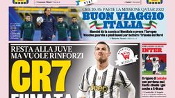 Prima Pagina, La Gazzetta dello Sport: “CR7, fumata bianconera. Resta alla Juve ma vuole rinforzi. Buon viaggio Italia”