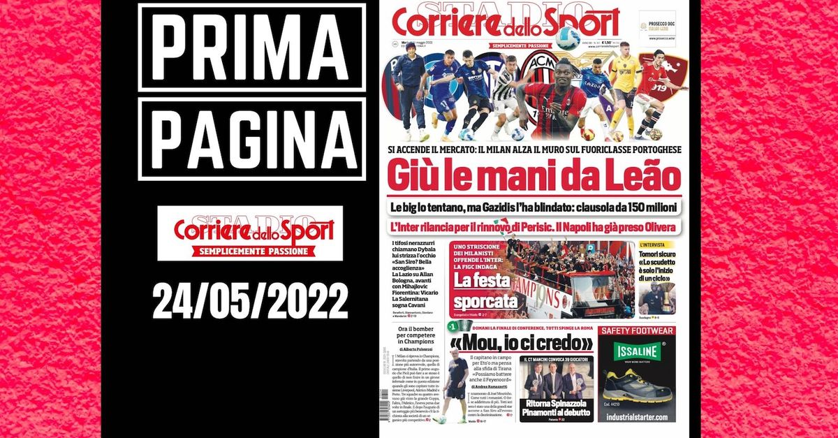Prima pagina Corriere dello Sport: “Giù le mani da Leao” Prima pagina Corriere dello Sport: “Giù le mani da Leao”