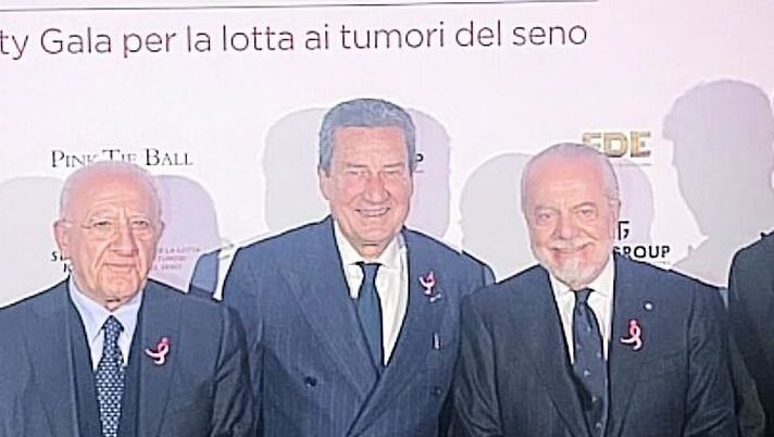 FOTO De Laurentiis, Di Lorenzo e Raspadori partecipano al galà “Pink Tie Ball” - immagine 1