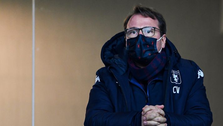 GENOA, ITALY - DECEMBER 10: Johannes Spors football general manager of Genoa looks on before the Serie A match between Genoa CFC and UC Sampdoria at Stadio Luigi Ferraris on December 10, 2021 in Genoa, Italy. (Photo by Getty Images)