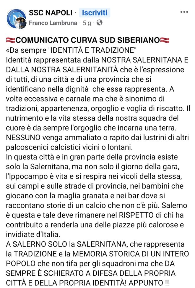 Salernitana, il passo di lato del patron Iervolino: “Con Napoli un derby cordiale”- immagine 2