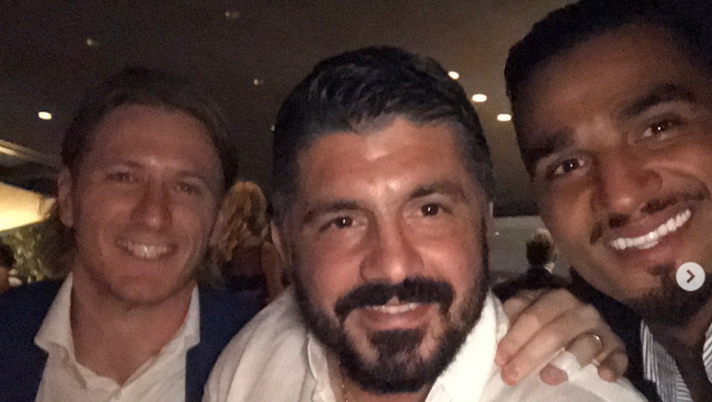 Ignazio Abate, Gennaro Gattuso e Prince Boateng, foto Instagram Boateng 