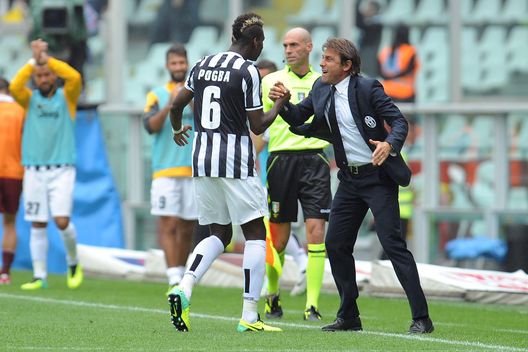 Pogba con Conte ai tempi della Juve Pogba con Conte ai tempi della Juve