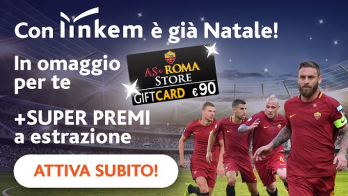 Con Linkem è già Natale: abbonati e in omaggio 90 euro da spendere in un Roma Store 