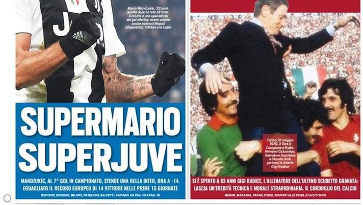 Prima Pagina, Tuttosport: “SuperMario, super Juve. Toro, lassù qualcuno ti ama…”  Prima Pagina, Tuttosport: “SuperMario, super Juve. Toro, lassù qualcuno ti ama…”
