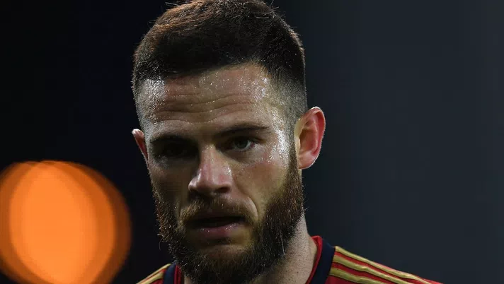 UDINE, ITALY - APRIL 21:  Nahitan Nandez of Cagliari Calcio looks onduring the Serie A match between Udinese Calcio  and Cagliari Calcio at Dacia Arena on April 21, 2021 in Udine, Italy. (Photo by Alessandro Sabattini/Getty Images)