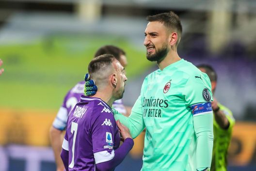 GERMOGLI PH: 21 MARZO 2021 FIRENZE STADIO ARTEMIO FRANCHI SERIE A FIORENTINA VS MILAN NELLA FOTO RIBERY E DONNARUMMA GERMOGLI PH: 21 MARZO 2021 FIRENZE STADIO ARTEMIO FRANCHI SERIE A FIORENTINA VS MILAN NELLA FOTO RIBERY E DONNARUMMA