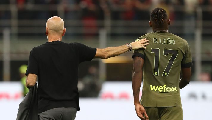 Stefano Pioli Rafael Leao Milan (getty images) Stefano Pioli Rafael Leao Milan