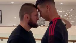 VIDEO Khabib-Ronaldo, il face off scatena il web. I due amici se la ridono
