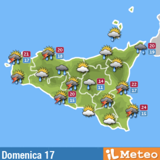 Meteo, Palermo: sereno con nubi sparse, le previsioni di domenica 17 ottobre meteo