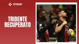 Milan-Sampdoria, tripletta di Giroud: Pioli ritrova il ‘tridente’