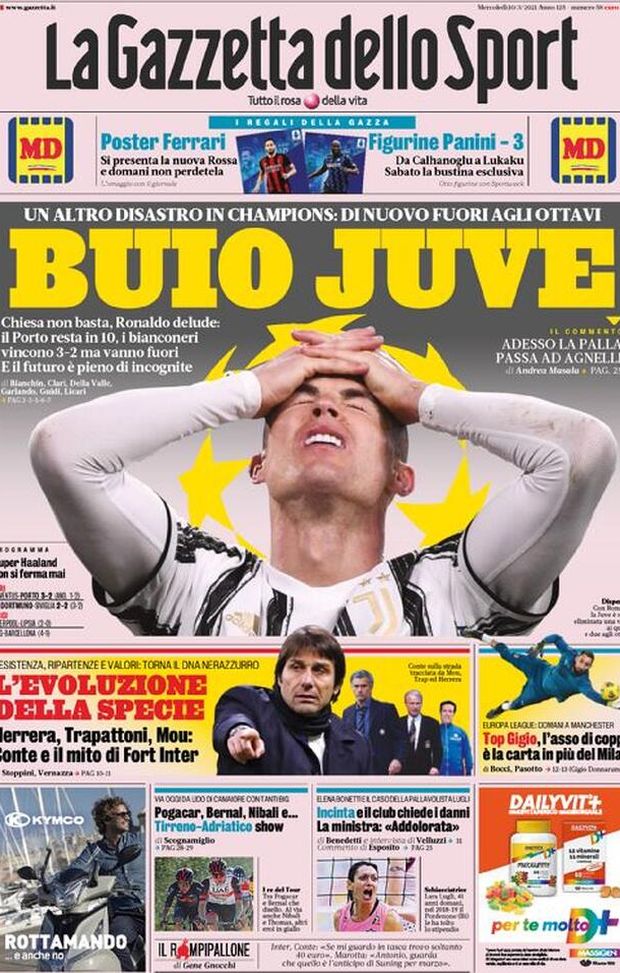 La Gazzetta dello Sport, la prima pagina di oggi, mercoledì 10 marzo 2021 La Gazzetta dello Sport, la prima pagina di oggi, mercoledì 10 marzo 2021