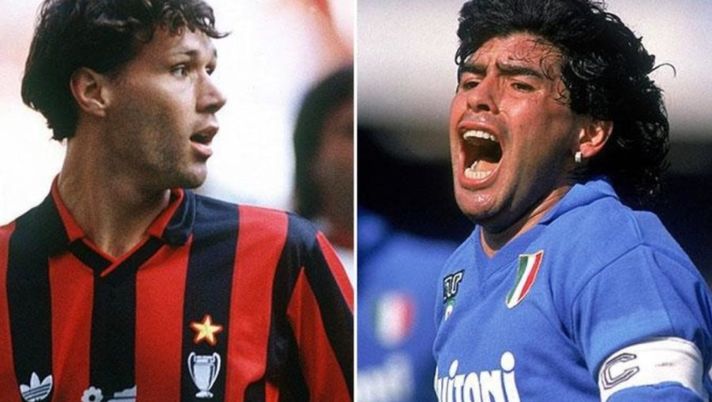 Marco Van Basten e Diego Armando Maradona 