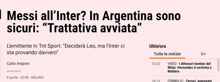 La notizia riportata in Italia anche da Gazzetta.it La notizia riportata in Italia anche da Gazzetta.it