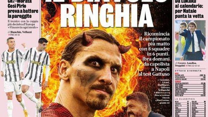 La prima pagina della Gazzetta dello Sport, in edicola oggi, 21 novembre 2020 La prima pagina della Gazzetta dello Sport, in edicola oggi, 21 novembre 2020