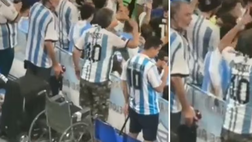 Mondiali, tifoso argentino in carrozzina si alza “miracolosamente” in piedi per festeggiare