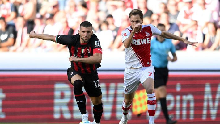 COLOGNE, GERMANY - JULY 16: Ante Rebic of AC Milan in action during the pre-season friendly match between 1. FC Köln and AC Milan on July 16, 2022 in Cologne, Germany. (Photo by Claudio Villa/AC Milan via Getty Images)